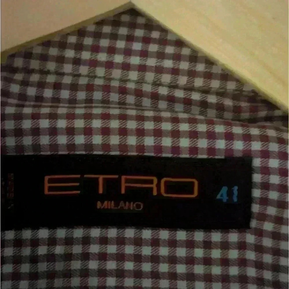Etro Men's Button Down Long Sleeve Dress Shirt - size 41 in excellent condition - Picture 4 of 4